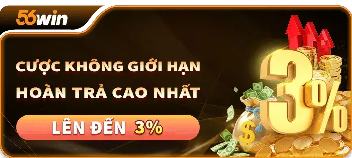 Nhà cái 56wim khuyến mãi hoàn trả đến 3%